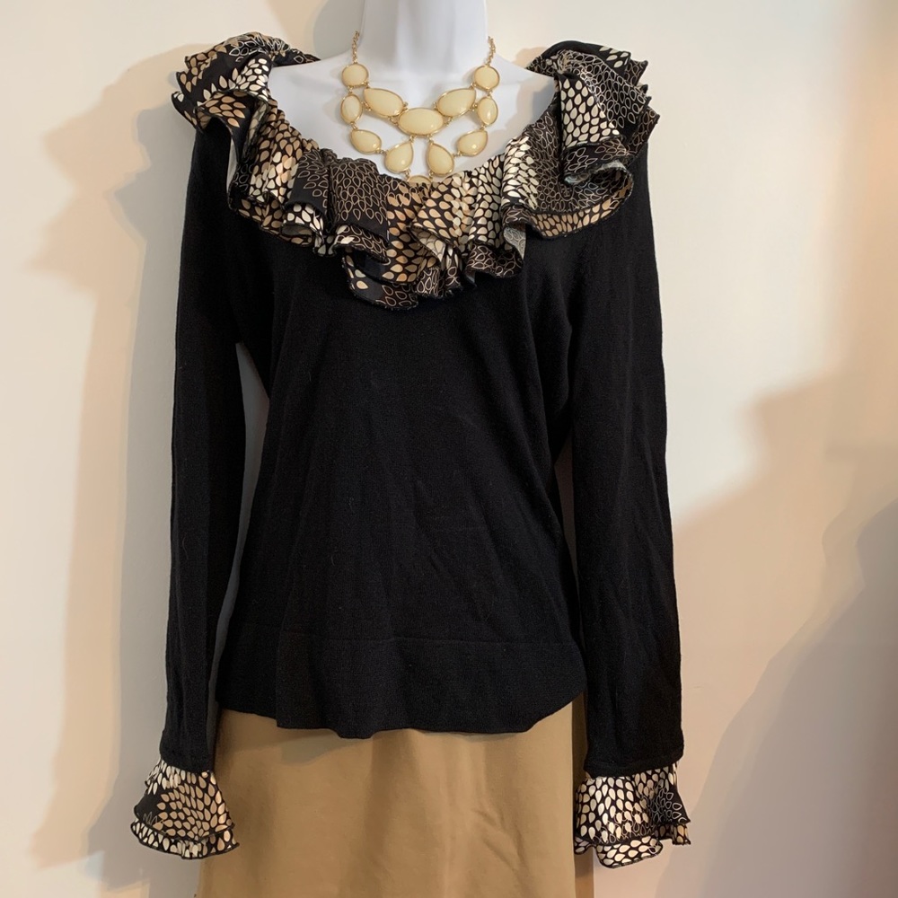 Tory Burch knit top with detachable neck accent